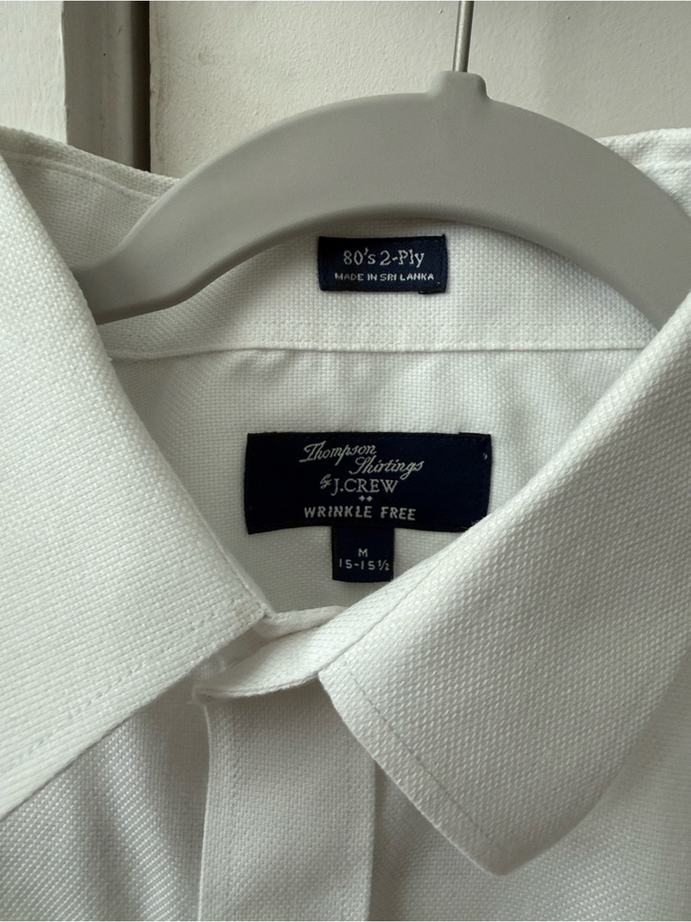 J. Crew White Men's Thompson Shirtings Dress Shirt 100% COTTON - Picture 5 of 6